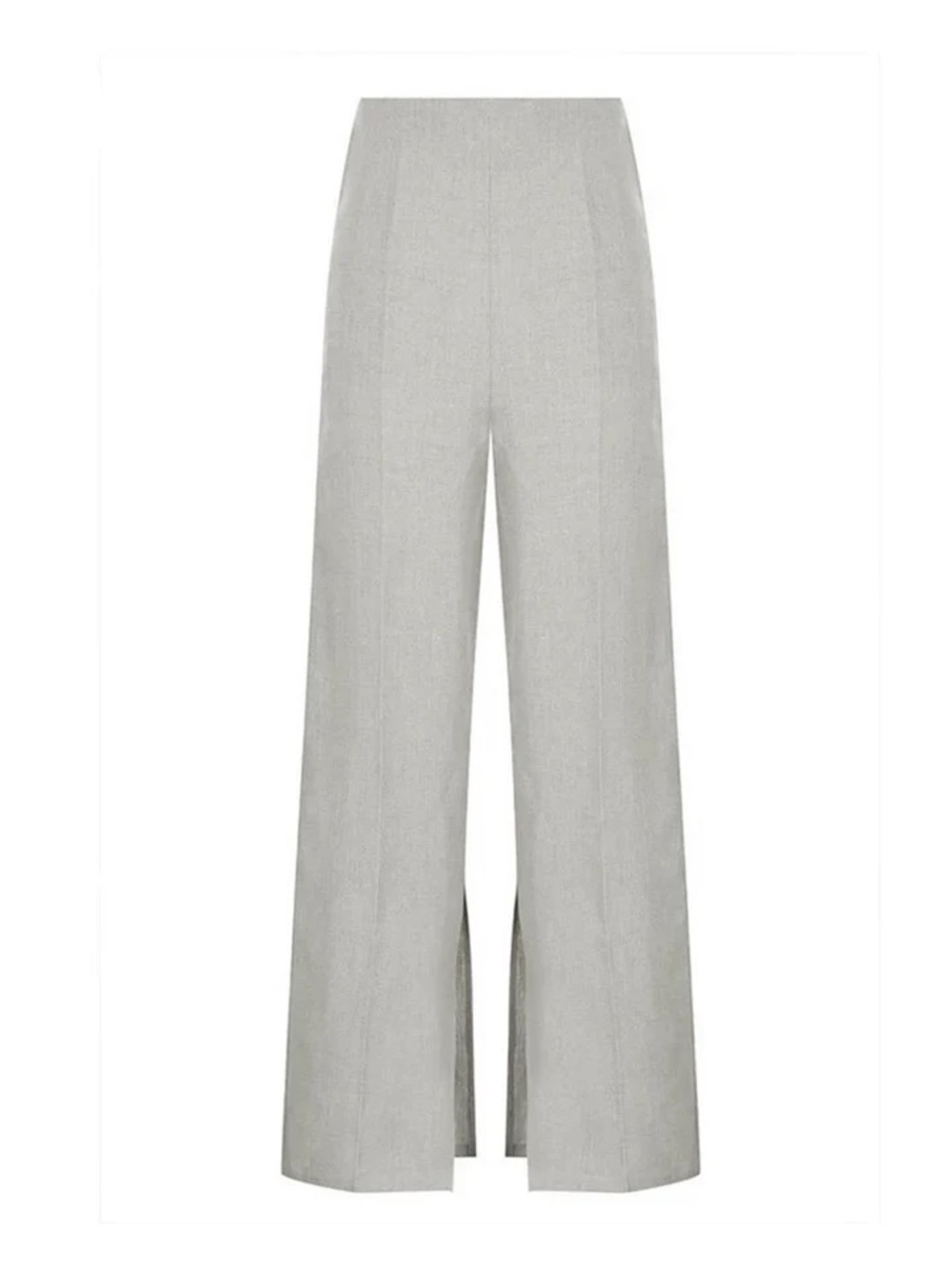 Commense Grey Split Hem Trousers
